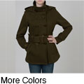 Sebby Collection Women's Trapunto Belt Trench Coat