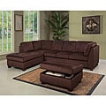 Abbyson Living Delano Sectional Sofa and Storage Ottoman Set
