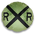 Railroad Crossing Decorative Pillow