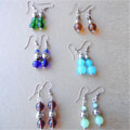 Set of 6 Handmade Glass Beads Earrings (Kenya)