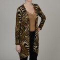 Simply Irresistible Women's Animal-print Open-front Cardigan