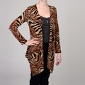 Simply Irresistible Women's Animal-print Open-front Cardigan