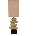Contemporary Fossil Design Stepping Stone Meditative Table Lamp