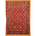 Discuss hot topics about Persian Ardabil rug here Persian Hand-knotted Red/ Navy Mahal Wool Rug (6'9 x 9'11)