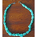 Handcrafted Unpolished Green Aggregate Bead Necklace (Afghanistan)