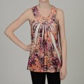 Simply Irresistible Women's Floral Crochet Back Top