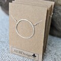 AEB Design Fine Silver Large Hammered Ring Necklaces (Pack of 6)