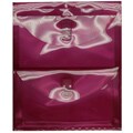 Plastic Red 2-pocket Open-end Envelope with Velcro Closure (Pack of 12)