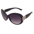 XOXO Women's 'Atlantis' Black Oversized Grey Gradient Lens Sunglasses