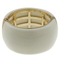 Goldtone Magnetic Ivory Resin Cuff