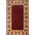 Hand-Tufted Emerald Bordeaux Grapes Wool Rug (8' x 11')