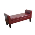 Storage Bench with Curved Arms