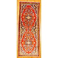 Persian Hand-knotted Red/ Yellow Tribal Hamadan Wool Rug (3'6 x 9'5)