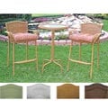 Resin Wicker Outdoor 3-piece Bar-height Bistro Set