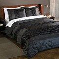Midnight Rosette 3-piece Full/Queen-size Comforter Set
