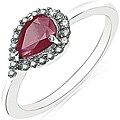1.00 Carat Genuine Ruby White Gold Ring (10K)