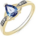 Malaika 10k Yellow Gold Tanzanite and Diamond Accent Ring