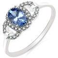 Malaika 10k White Gold Tanzanite and 1/6ct TDW Diamond Ring (H-I, I2-I3)