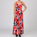 Tiana B Women's Red Poppy Jersey Maxi Dress