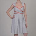 Tiana B Women's Striped Piped Seersucker Sun Dress