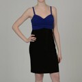 Onyx Nite Women's Colorblock Jersey Dress