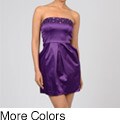 Jump Girl Women's Junior Embellished Trim Strapless Dress