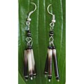Aluminum and Porcupine Quill Earrings (Kenya)