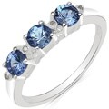 10k White Gold Tanzanite and Diamond Accent Ring