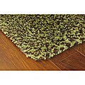 Manhattan Tweed Green/ Brown Shag Rug (6'7 x 9'6)