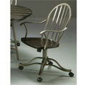 Windsor Rustic Silver Caster Dining Chair