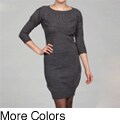 Tiana B Women's Crew Neck Knit Sweater Dress FINAL SALE