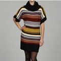 Tiana B Women's Black/ Multi Stripe Sweater Dress FINAL SALE
