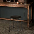Handcrafted Iron Dining Stool with Zinc Finish (Made in India)