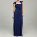 JS Collections Women's Chiffon Flutter Sleeve Gown