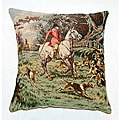 French Jacquard Woven Single Horseman Decorative Pillow