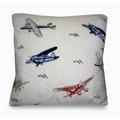 Vintage Airplanes Microplush Decorative Pillow