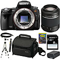 Sony a SLT-A55V 16.2MP DSLR Body with Sony SAL55-200 II Lens and 8GB Kit