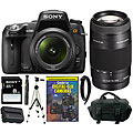 More On Sony Digital Cameras Sony Alpha 580L 16.2MP DSLR Camera with 18-55MM and SAL75300 Lenses