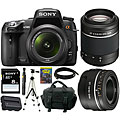 Sony Alpha 580L 16.2MP DSLR Camera with 18-55 SAL552002 and SAL50F18 Lenses