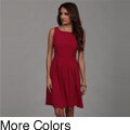 Nine West Women's Zig-zag Seam Flare Dress