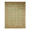 Elmos Hand-knotted Green Wool Rug (2' x 3')