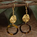 Goldplated Tortoise Resin Earrings (USA)