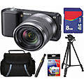 Sony Alpha NEX-3 14.2MP Black Digital Camera with 18-55mm Lens and 8GB Kit