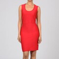 WR9000 Women's Red Exposed Back Zipper Tank Dress