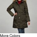 London Fog Women's Faux-fur Down Hooded Coat