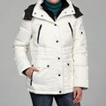 London Fog Women's Tubular Quilted Hooded Parka