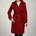Michael Kors Women's Red Single-breasted Hooded Coat FINAL SALE