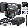 Sony Alpha NEX-3 14.2MP Black Digital Camera with 18-55mm Lens and 8GB Kit
