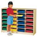 Jonti-Craft Baltic Birchwood 24-Tray Cubbie Shelf