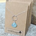 AEB Design Fine Silver Light Blue Chalcedony Necklaces (Pack of 6)